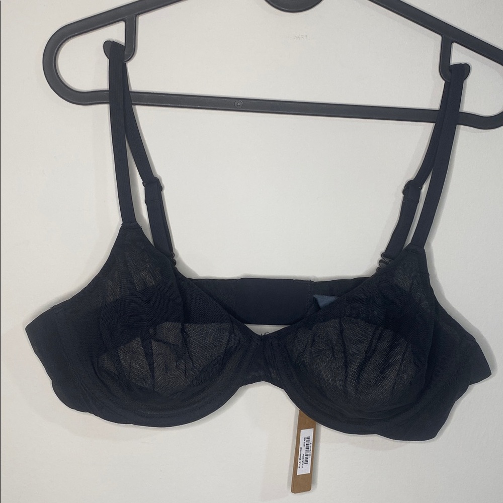 NEW! SKIMS ULTRA UNDERWIRE MESH BRA ONYX - Picture 5 of 8